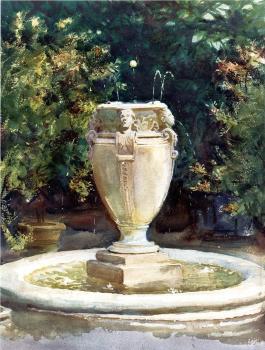 約翰 辛格 薩金特 Vase Fountain, Pocantico